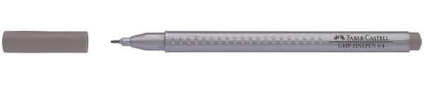 Лінер водостійкий "Grip Fine Pen" Faber Castell 0,4мм СІРИЙ ТЕПЛИЙ /151672