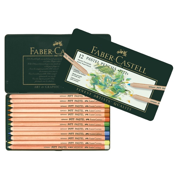*Набір пастельн. олівців."Faber-Castell" в мет.кор. 12кол /112112
