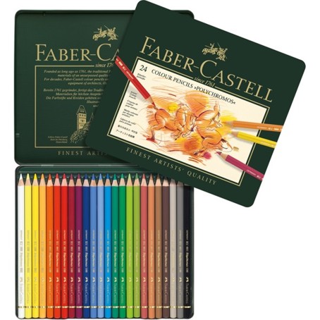 *Набір кол. олівців. Faber-Castell в метал.кор. 24кол /110024