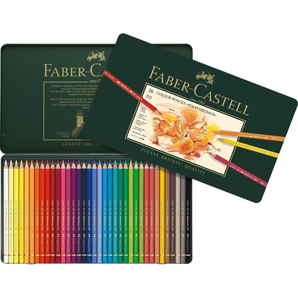 *Набір кол.олівців. Faber-Castell у метал.кор. 36кол /110036