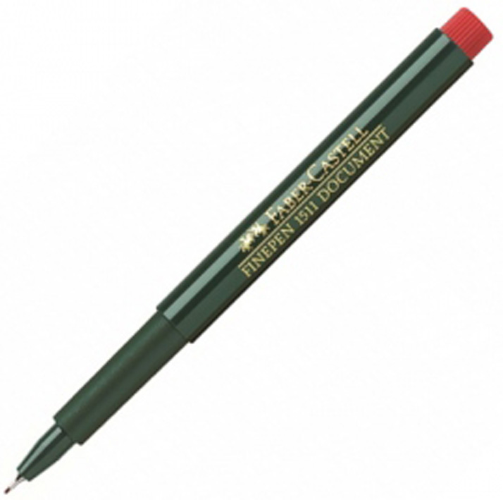 Лінер водостійкий "Fine Pen" Faber Castell 0,4мм ЧЕРВОНИЙ /151121