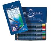 ЗНЯТІ З ВИР-ВА Набір акв.каранд."Art Grip Aquarelle" Faber-Castel 12кол в металл. кор./ 114212