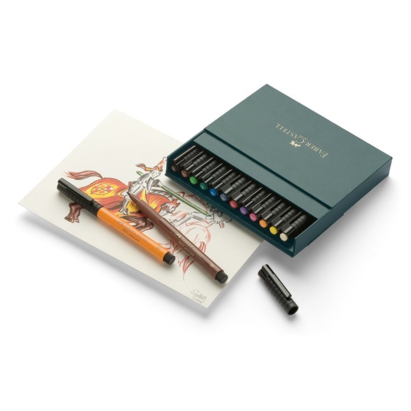 Набір маркерів на спирт.осн.з пензличним наконечнн."Pitt" Faber-Castell 12кол. у картон.кор. /167146