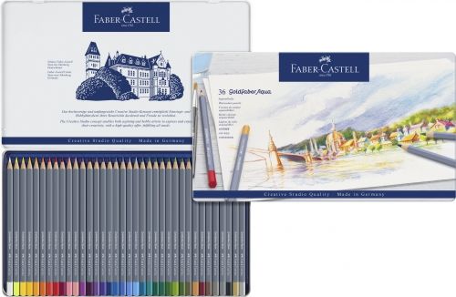 *Набір акв.олівців"Goldfaber" Faber-Castell в мет.кор. 36кол./114636