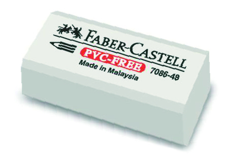 ЗНЯТІ З ВИР-ВА,Гумка вінілова єконом. 7086-48 Faber-Castell БІЛА /188648