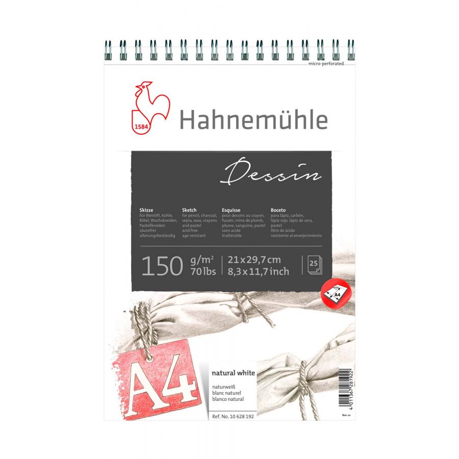 *Альбом(спіраль) д/граф.150гр спіраль Dessin Hahnemuhle 25арк.А4