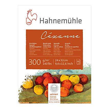 Склейка д/акв.300гр серднє зерно бавов.+цел.альб.ф.Cezanne Hahnemuhle 10арк.24х32см
