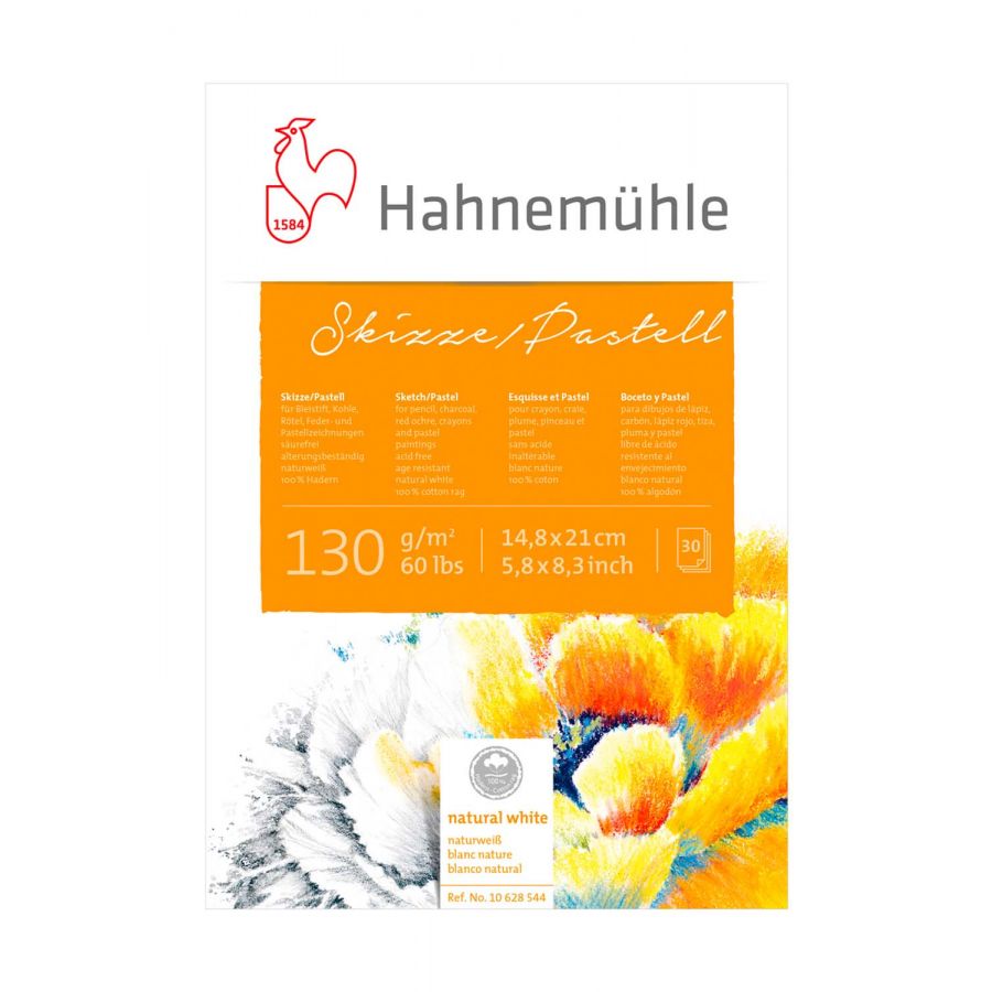 Альбом-склейка д/пастелі 130гр 100%бавов."Skizze" Hahnemuhle 30арк.А5