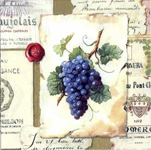 ЗНЯТІ З ВИР-ВА,Серветка33х33см (20шт) "BEAUJOLAIS. Божоле" кремовый