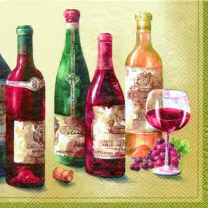 R РОЗБИРАТИ 9.1 Серветка33х33см (20шт) "Вино.Grand Cru" кремовый