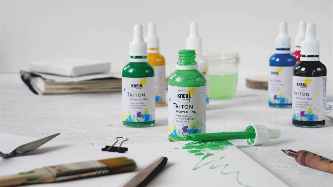 !Нет скидок ЗНЯТІ З ВИР-ВА,Фарба акрил.рідка (підходить д/заправ.маркерів)"Triton Acrylic Ink" Kreul