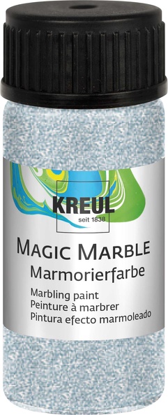 !ЗНЯТІ З ВИР-ВА,Фарба для марморуван.універсал."Magic Marble" 20мл glitter СРІБЛО