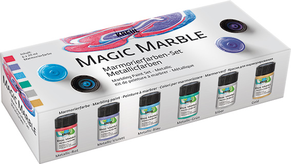 !Набір фарб для мармор.универс."Magic Marble Metallic" Kreul (6кол.х20мл)