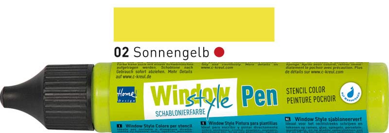ЗНЯТО З ПРОДАЖУ! Витражная паста Window Style Pen 29мл ЖОВТИЙ СОЛНЕЧНЫЙ