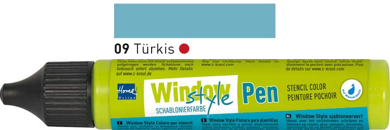 ЗНЯТО З ПРОДАЖУ! Витражная паста Window Style Pen 29мл БІРЮЗОВИЙ
