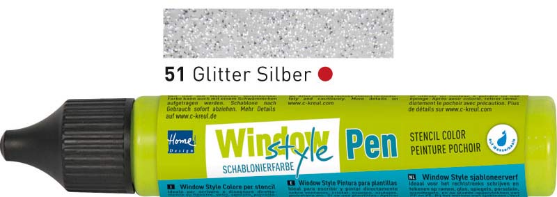 ЗНЯТО З ПРОДАЖУ! Витражная паста Window Style Pen 29мл ГЛИТТЕР СРІБЛО