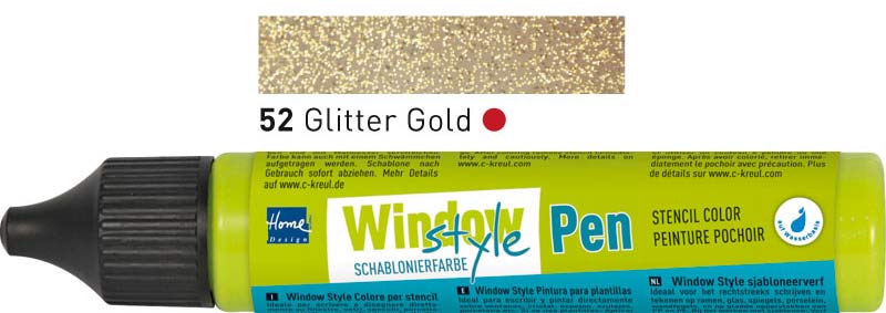 ЗНЯТО З ПРОДАЖУ! Витражная паста Window Style Pen 29мл ГЛИТТЕР ЗОЛОТО