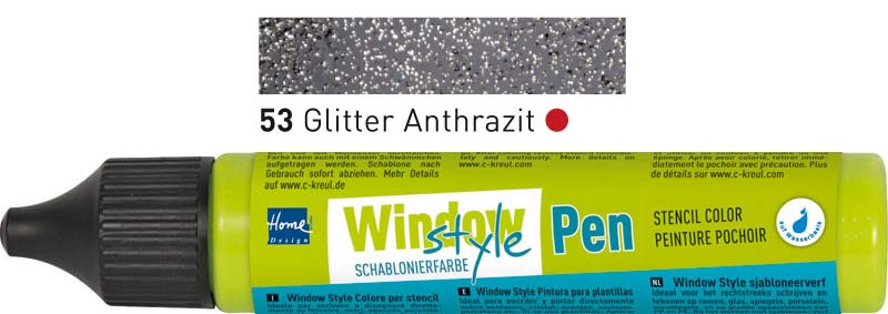 ЗНЯТО З ПРОДАЖУ! Витражная паста Window Style Pen 29мл ГЛИТТЕР АНТРАЦИТ