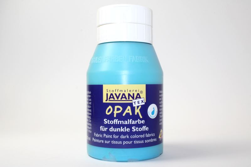 ЗНЯТІ З ВИР-ВА,R Фарба по тканям и коже прочная нерастекающаяся "Opak" Javana 500мл СВЕТЛО БЛАКИТНИЙ