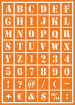 ЗНЯТІ З ВИР-ВА,Трафарет самоклеющ.многораз.д/текстиля Javana 21х29,5см АЛФАВИТ
