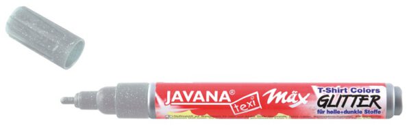 Маркер д/світл.та темн.тканин.(прання 40*) JavanaTex Kreul 2-4мм Glitter СРІБЛО