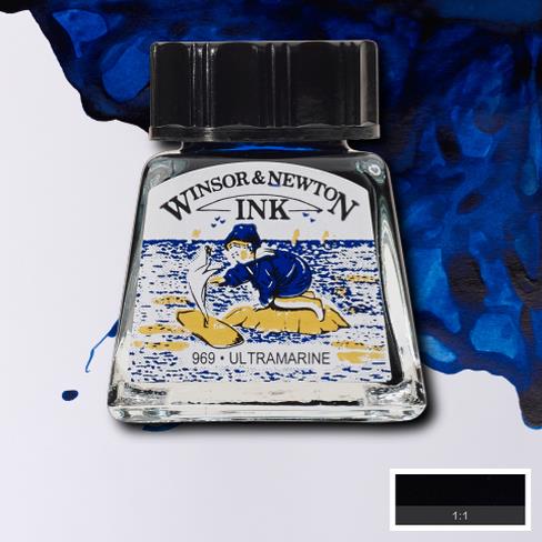 Туш водостійка INK W&N 14мл УЛЬТРАМАРИН