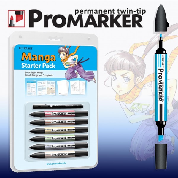 ЗНЯТІ З ВИР-ВА,Набір ProMarker "Manga Starter"(для манга и комиксов) 6кол.