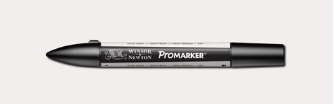 ProMarker перм.прозор.на спирт.осн.двосторонн.(кругл/скошен.) W&N СІРИЙ КРИЖАНИЙ-1 IG1