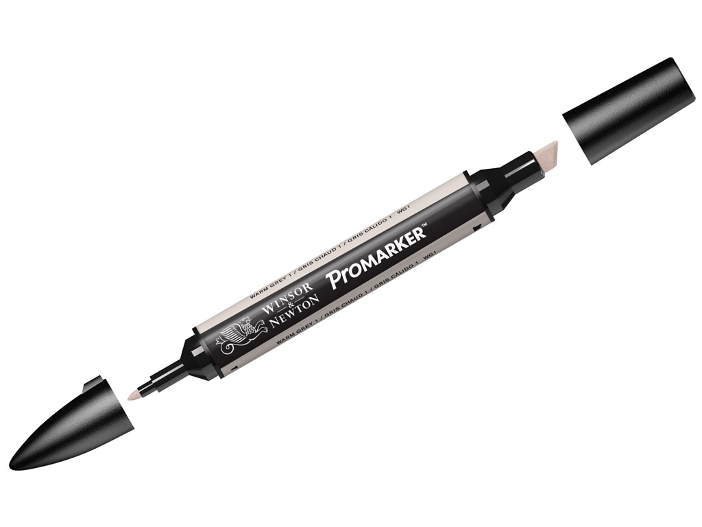 ProMarker перм.прозор.на спирт.осн.двосторонн.(кругл/скошен.) W&N СІРИЙ ТЕПЛИЙ-1 WG08