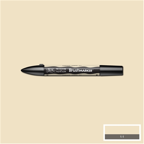 BrushMarker перм.прозор.на спирт.осн.двосторонн.(скошен./пензлич.) W&N ШАМПАНСЬКЕ Y217