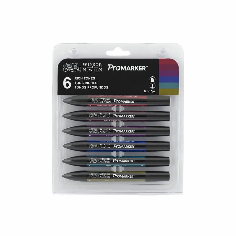 Набір маркерів на спирт.осн."ProMarker W&N " 6шт. ЯСКРАВИЙ