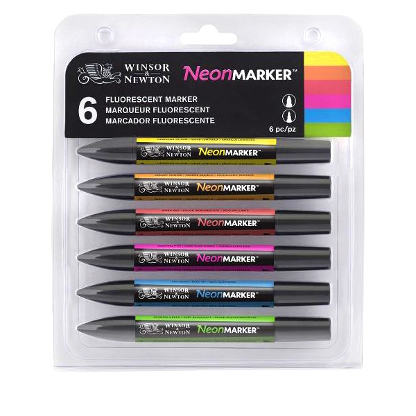 Набір маркерів на спирт.осн."ProMarker W&N" 6шт. NEON