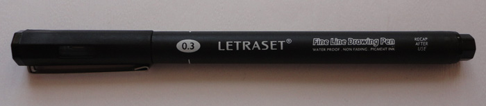 ЗНЯТІ З ВИР-ВА, Лінер Letraset 0,3мм ЧОРНИЙ