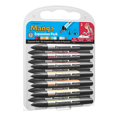 ЗНЯТІ З ВИР-ВА, Набір ProMarker "Manga Expansion"(для манга и комиксов) 12маркеров+1блендер