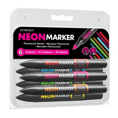 ЗНЯТІ З ВИР-ВА,Набір Letraset "ProMarker Neon" 6шт