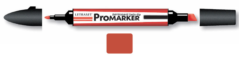 !ЗНЯТІ З ВИР-ВА,ProMarker перм.прозор.на спирт.осн.двосторонн.(кругл/скошен.) ПОМАРАНЧЕВИЙ ТЕМНИЙ R9