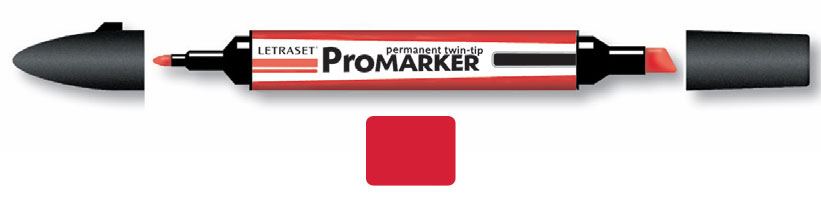 ЗНЯТІ З ВИР-ВА, ProMarker перм.прозр.двухсторонний на спирт.осн.ЧЕРВОНИЙ МАК R565 /783183 POPP