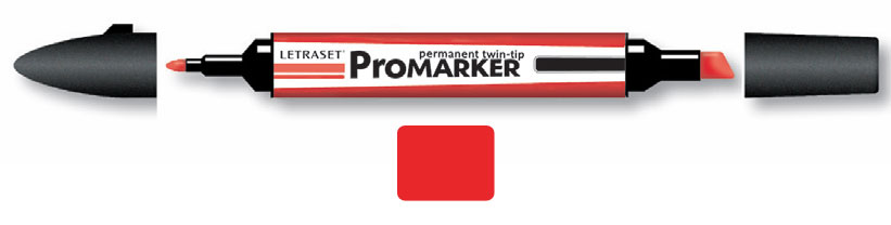 ЗНЯТІ З ВИР-ВА, ProMarker перм.прозр.двухсторонний на спирт.осн.ЧЕРВОНИЙ R666 /784159 RED