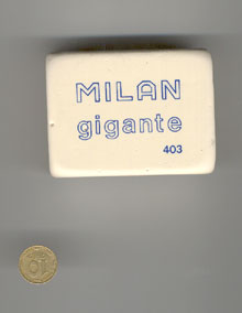 Гумка прямокутна .(синт.каучук) для 3Н-4В "Гігант 403" Milan 68.5х51х28.5мм