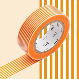 !ЗНЯТО З ПРОДАЖУ! Скотч бумажный декоративный 15ммх10м Полосы продольные ЖОВТИЙ ТЕМНИЙ