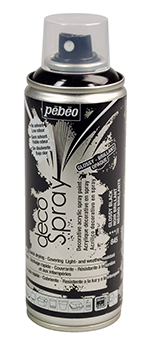 !Нет скидок Аерозоль-Фарба акрилова Decospray Pebeo 200мл| ГЛЯНЦЕВЫЙ ЧОРНИЙ