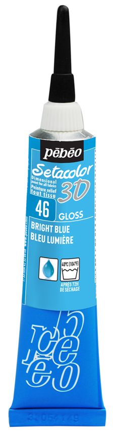 ЗНЯТІ З ВИР-ВА,Фарба текстильная объемная "Setacolor 3D" т20мл БЛАКИТНИЙ ЯСКРАВИЙ