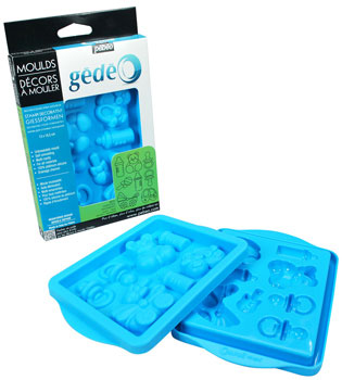 !ЗНЯТІ З ВИР-ВА,Силіконова форма для созд.фігурок з пластич мас(обжиг до 230*С) Pebeo 130х185мм "Рож