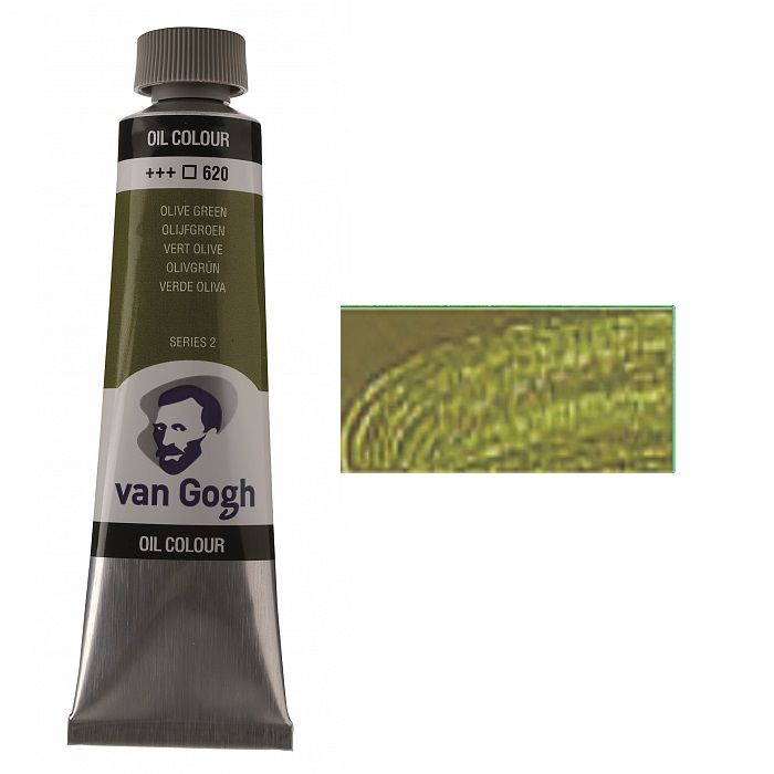 Фарба олійна Van Gogh 40мл|ОЛИВКОВА ЗЕЛЕНА (620)