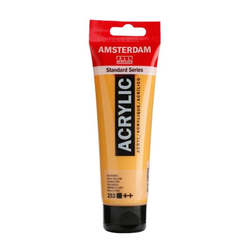 Фарба акрилова Amsterdam 120мл ЗОЛОТИСТО-ЖОВТИЙ (253)