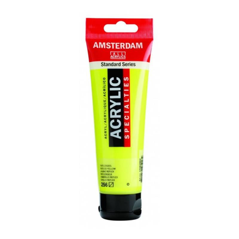 Фарба акрилова Amsterdam 120мл ФЛЮОР ЖОВТИЙ ЗЕРКАЛЬНЫЙ (256)