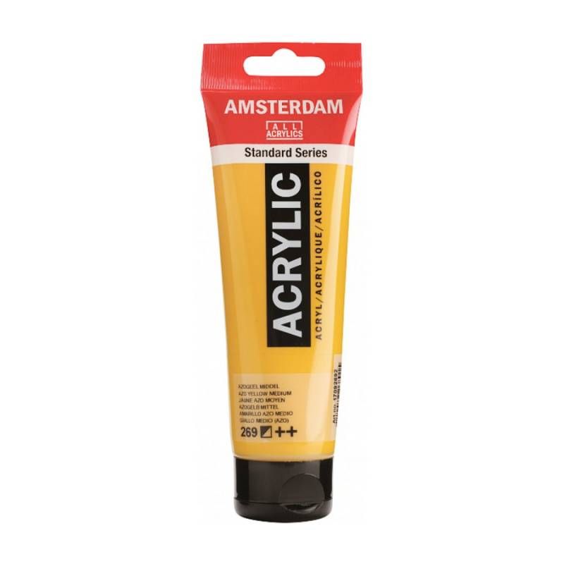 Фарба акрилова Amsterdam 120мл ЖОВТИЙ СЕРЕДНІЙ (269)