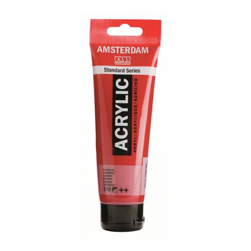 Фарба акрилова Amsterdam 120мл КАРМІНОВИЙ (318)