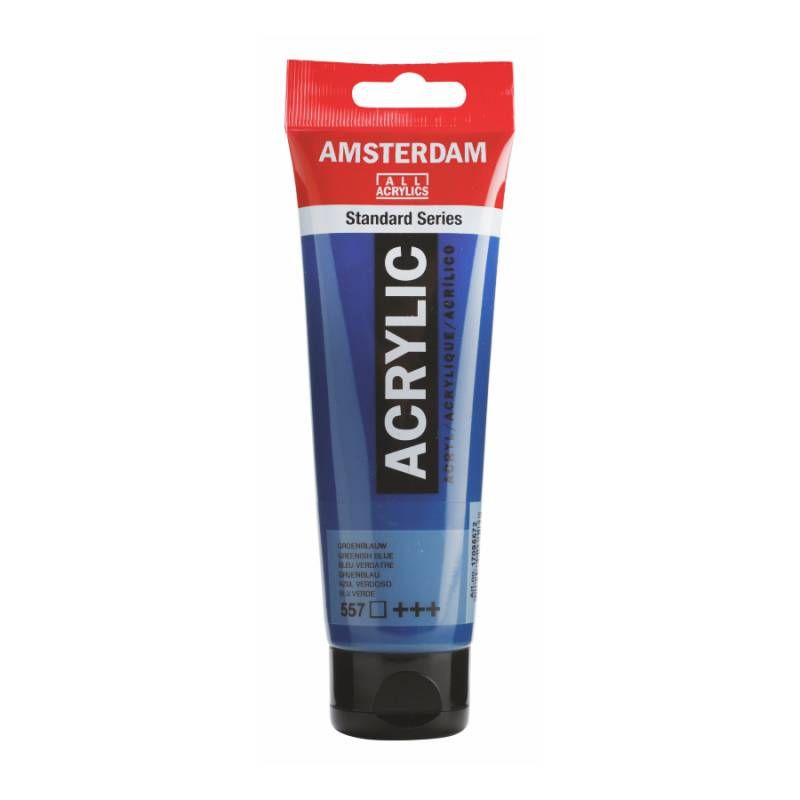 Фарба акрилова Amsterdam 120мл ЗЕЛЕНО-СИНІЙ (557)