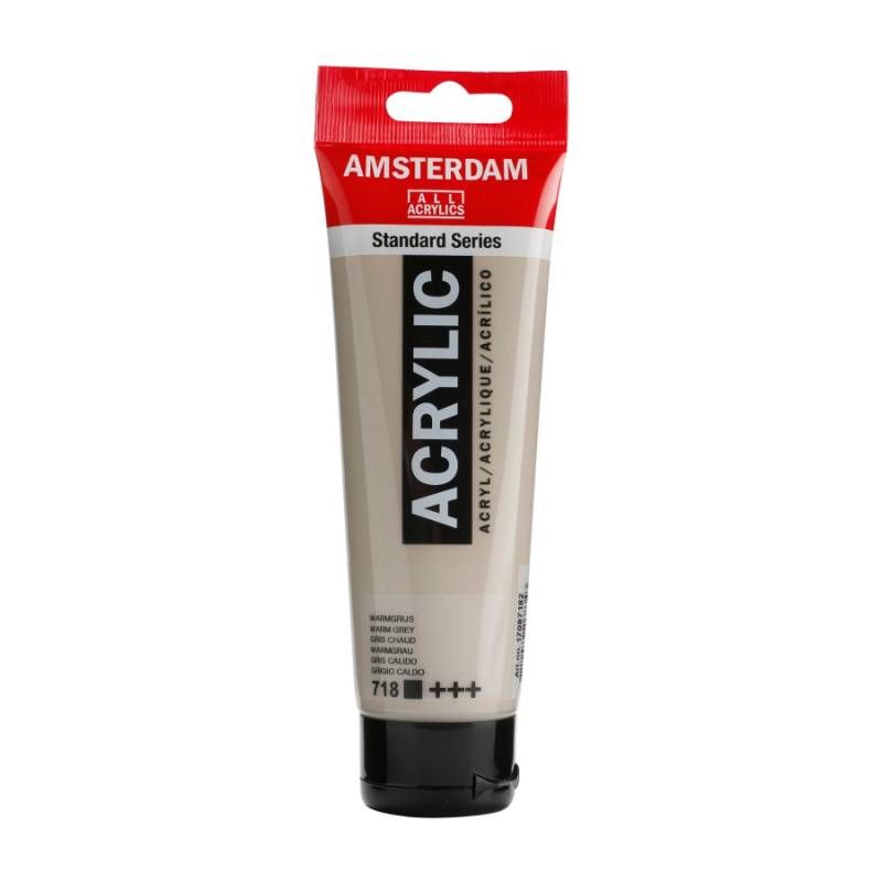 Фарба акрилова Amsterdam 120мл СІРИЙ ТЕПЛИЙ (718)